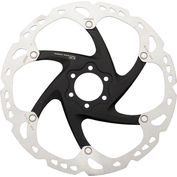 Shimano Deore XT SM-RT86-L Disc Brake Rotor - 203mm, 6-Bolt, Silver/Black, Full View