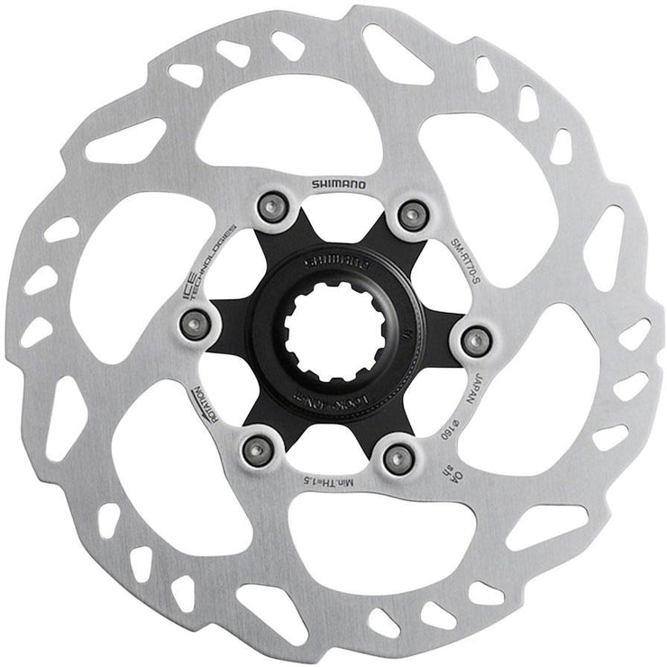 Shimano SLX SM-RT70-S Disc Brake Rotor - 160mm, Center Lock, Silver, Full View