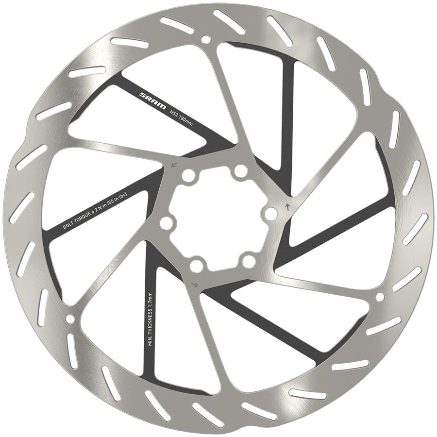 Sram HS2 Disc Brake Rotor - 180mm, 6-Bolt – The Path Bike Shop