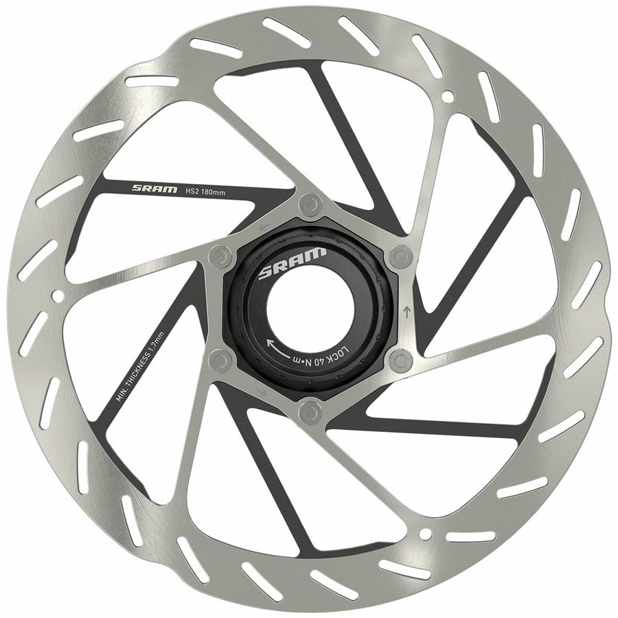Disco Freno SRAM HS2 Centerlock 180 Mm, Arrotondato, Per Bici, Nuovo