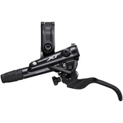 Shimano Deore XT BL-M8100/BR-M8120 Disc Brake and Lever - Front, Hydraulic, Post Mount, 4-Piston, Finned Metal Pads, Black, Full View