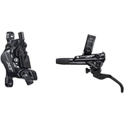 Shimano Deore XT BL-M8100/BR-M8120 Disc Brake and Lever - Front, Hydraulic, Post Mount, 4-Piston, Finned Metal Pads, Black, Full View
