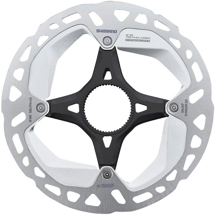 Shimano Deore XT RT-MT800-S Disc Brake Rotor with External Lockring - 160mm, Center Lock, Silver/Black, Full View