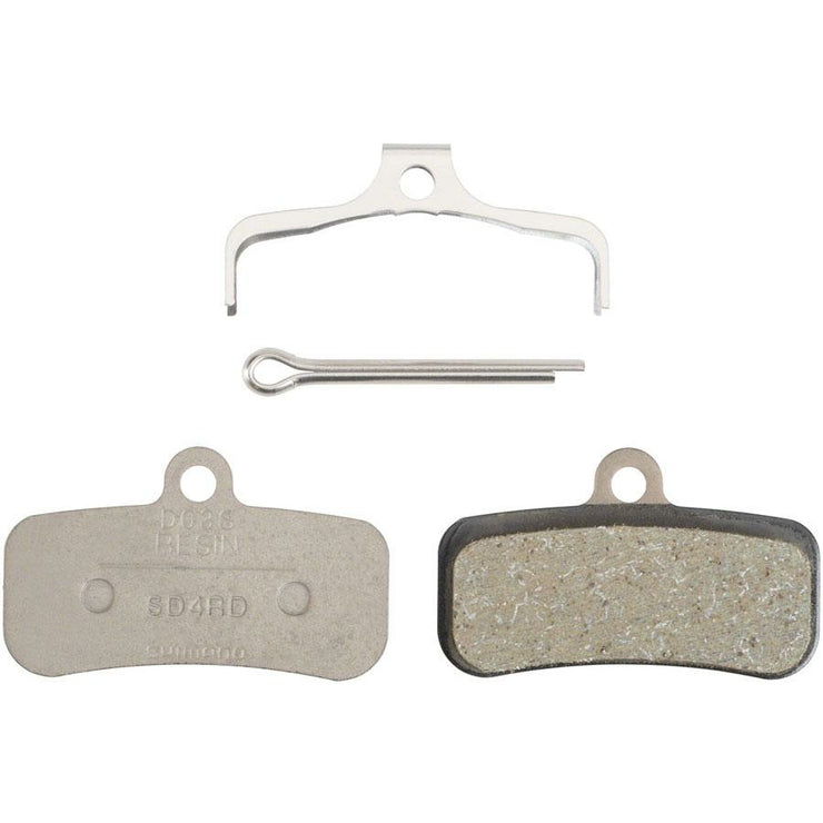 Shimano D03S Disc Brake Pads and Spring - Resin, For use with BR-MT420, Deore XT BR-M8020/BR-M8120, Full View