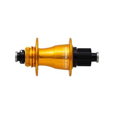 Chris King Boost Centerlock Rear Hub, Gold, Full View