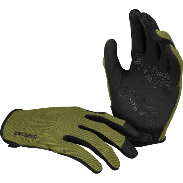 IXS Carve Digger Gloves in Olive full view