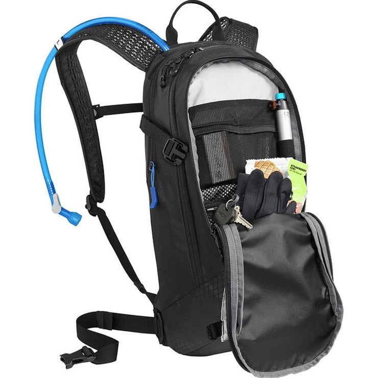 Camelbak Women's M.U.L.E. 12 100oz, Charcoal/Black, View of Integrated Carry Pockets