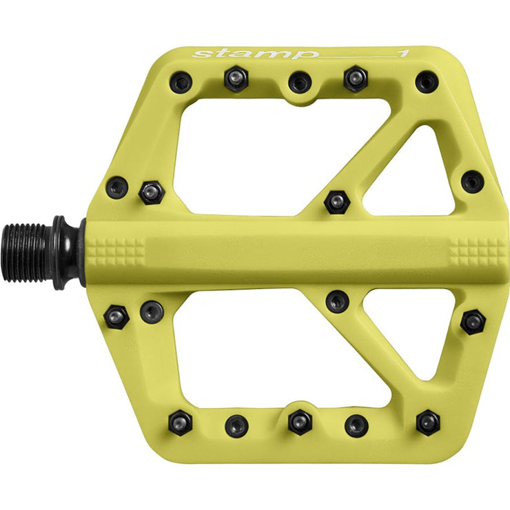 Crankbrothers Stamp 1 Flat Pedal, Citron, Full View