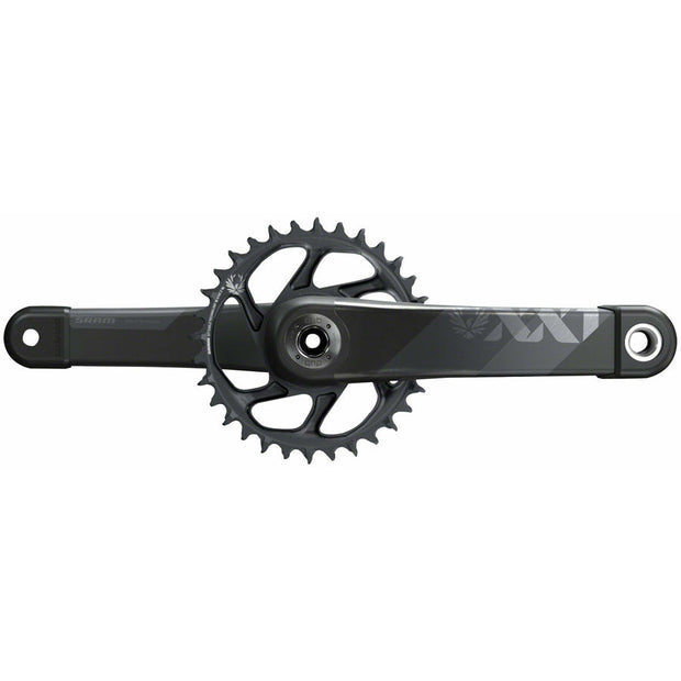 SRAM XX1 Eagle AXS Boost Crankset - 175mm, 12-Speed, 34t, Direct Mount, DUB Spindle Interface, Gray, Full View