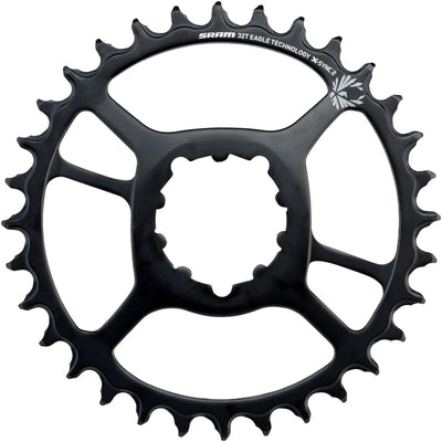 SRAM X-Sync 2 Eagle Steel Direct Mount Chainring 32T 6mm Offset, Full View