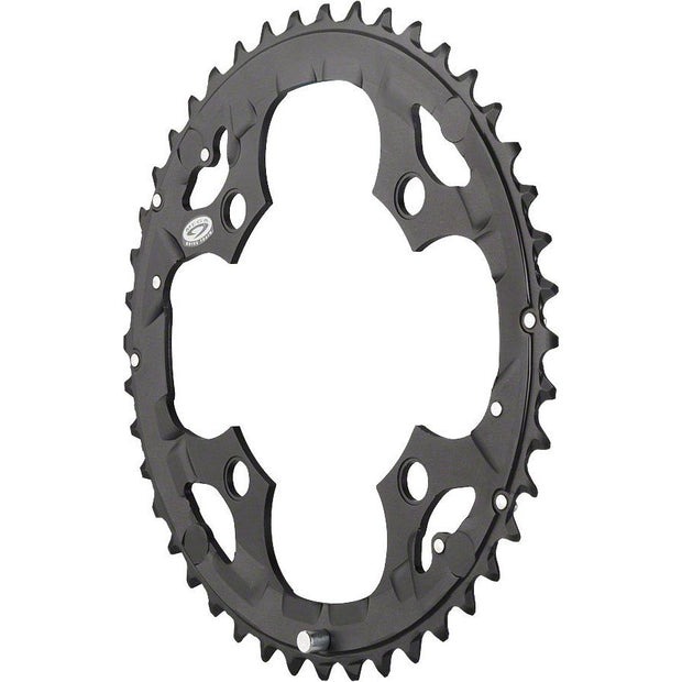 Shimano Deore M532 44t 104mm 9-Speed Chainring, Black,Full View