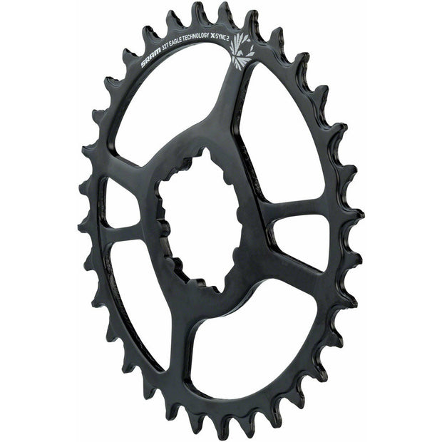 SRAM X-Sync 2 Eagle Steel Direct Mount Chainring 32T 6mm Offset, Full View