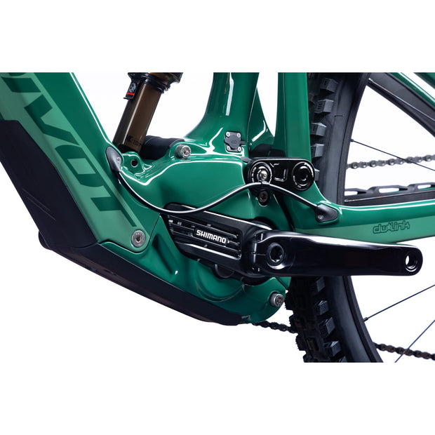 2023 Pivot Shuttle LT TEAM XTR 29, Northern Lights Green, cable routing view.