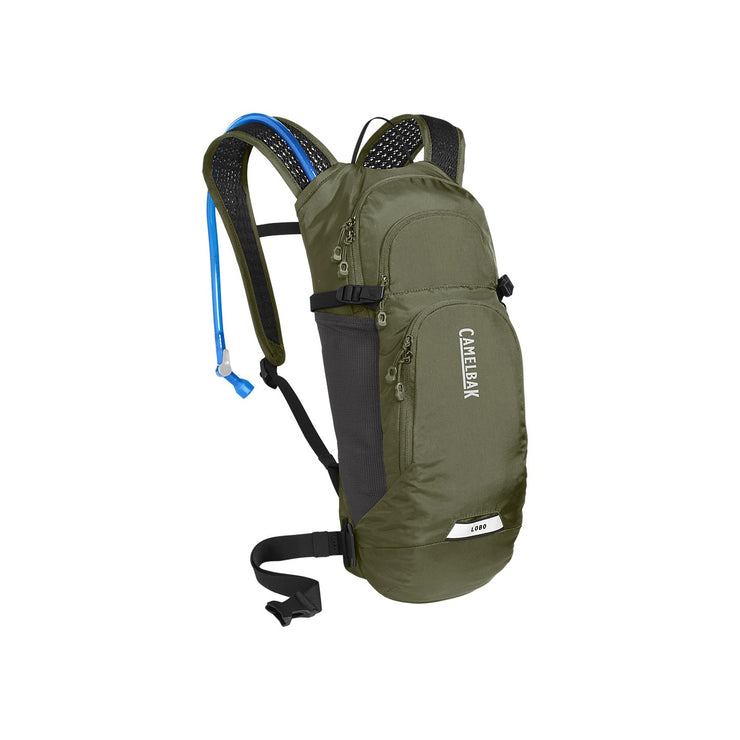 Camelbak Lobo 9 Hydration Pack 70oz, Burnt Olive/Black, Front View