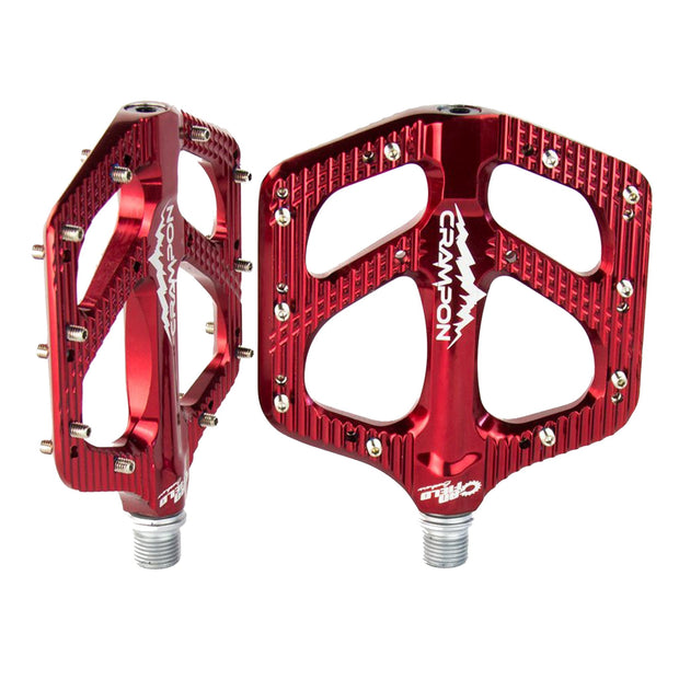 Canfield Crampon Mountain Pedals pair red full view