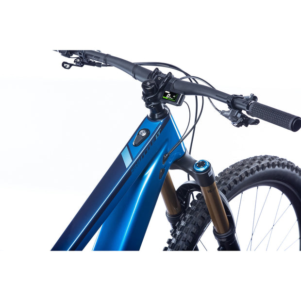2023 Pivot Shuttle LT RIDE SLX/XT 29, Bass Boat Blue Tritone, cockpit view.