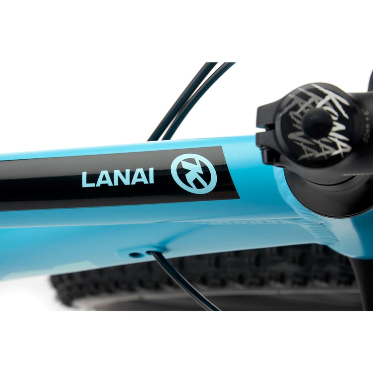 2022 Kona Lana'i, Satin Dirty Cyan w/ Gloss Tropicana Fade Decals, top tube View