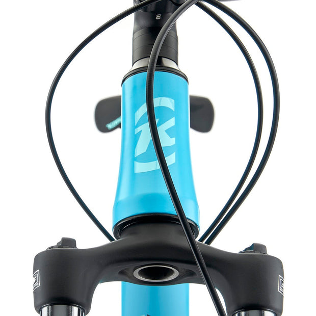 2022 Kona Lana'i, Satin Dirty Cyan w/ Gloss Tropicana Fade Decals, head tube View