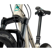 2022 Kona Honzo, Pewter/Charcoal and Turquoise Decals, seat post View