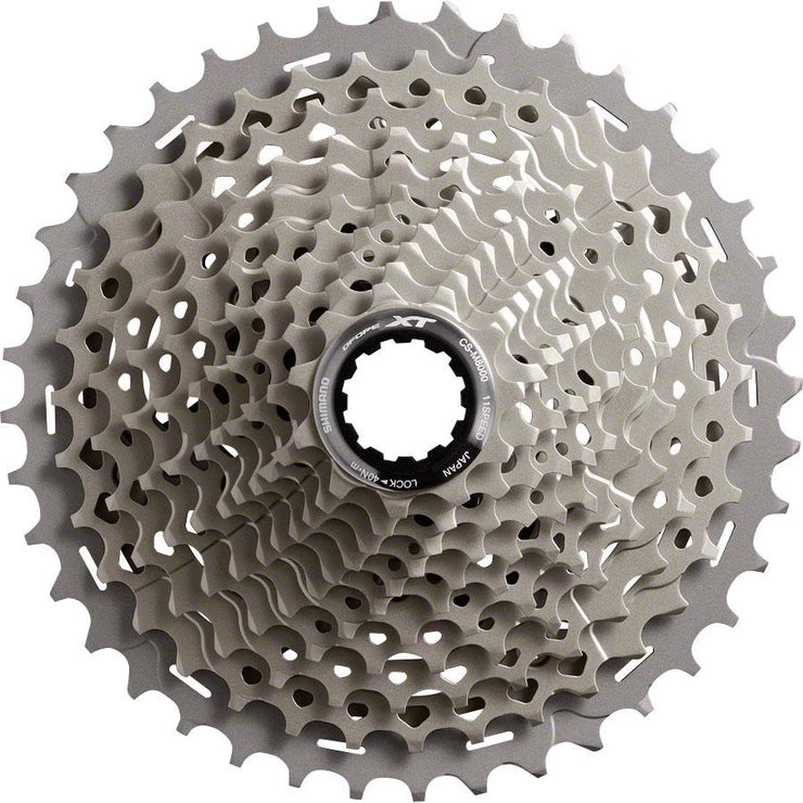 Shimano Deore XT CS-M8000 Cassette - 11 Speed, 11-46t, Gray, Full View