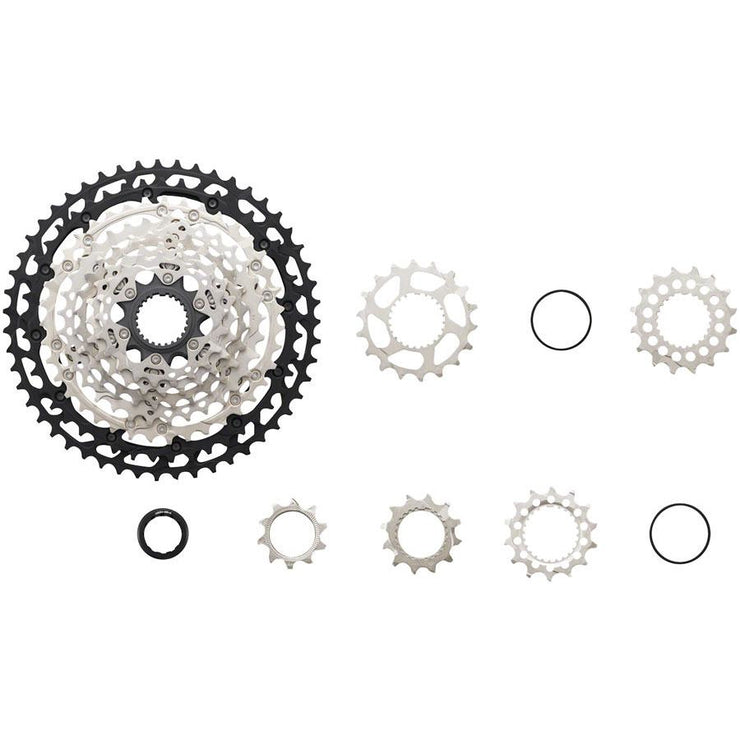 Shimano XT CS-M8100 Cassette - 12-Speed, 10-51t, Silver/Black, Micro Spline, Full View