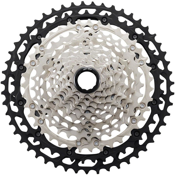 Shimano XT CS-M8100 Cassette - 12-Speed, 10-51t, Silver/Black, Micro Spline, Full View