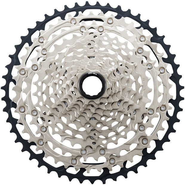Shimano SLX CS-M7100 Cassette - 12-Speed, 10-51t, Silver/Black, Micro Spline, Full View
