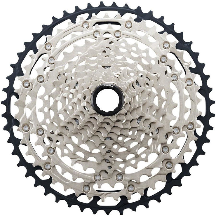 Shimano SLX CS-M7100 Cassette - 12-Speed, 10-51t, Silver/Black, Micro Spline, Full View