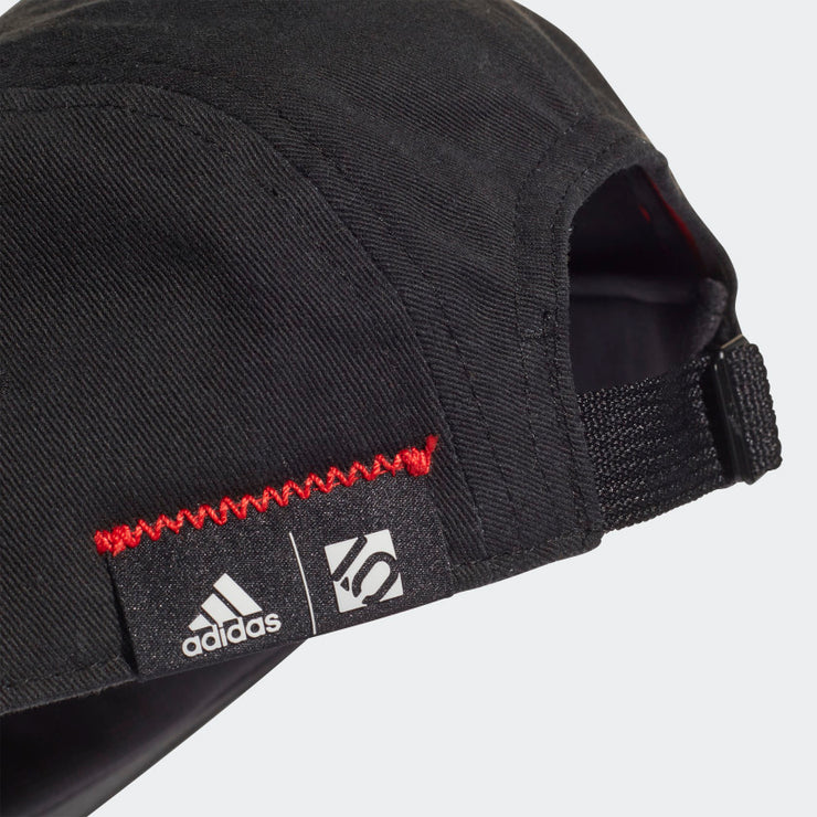 Five Ten 5-Panel Cap, Black, View of Adidas and Five Ten logos