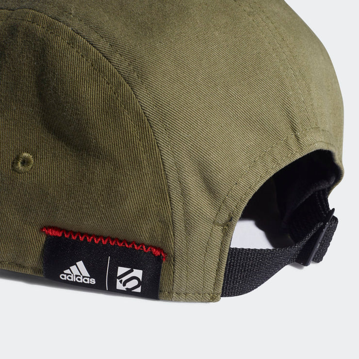 Five Ten 5-Panel Cap, Olive, View of Adidas and Five Ten logos