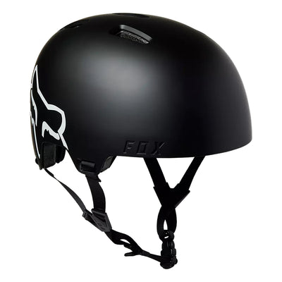Fox Flight Mountain Bike Helmet, youth, black, full view.