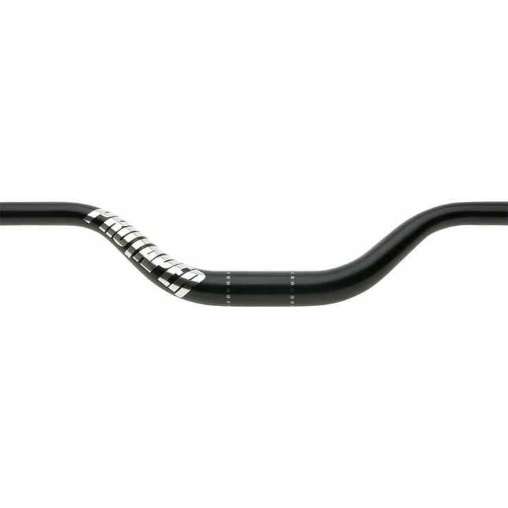 ProTaper Aluminum Handlebar - 810mm, 3" Rise, 31.8mm, 8d Bend, Black/Silver, closer front view