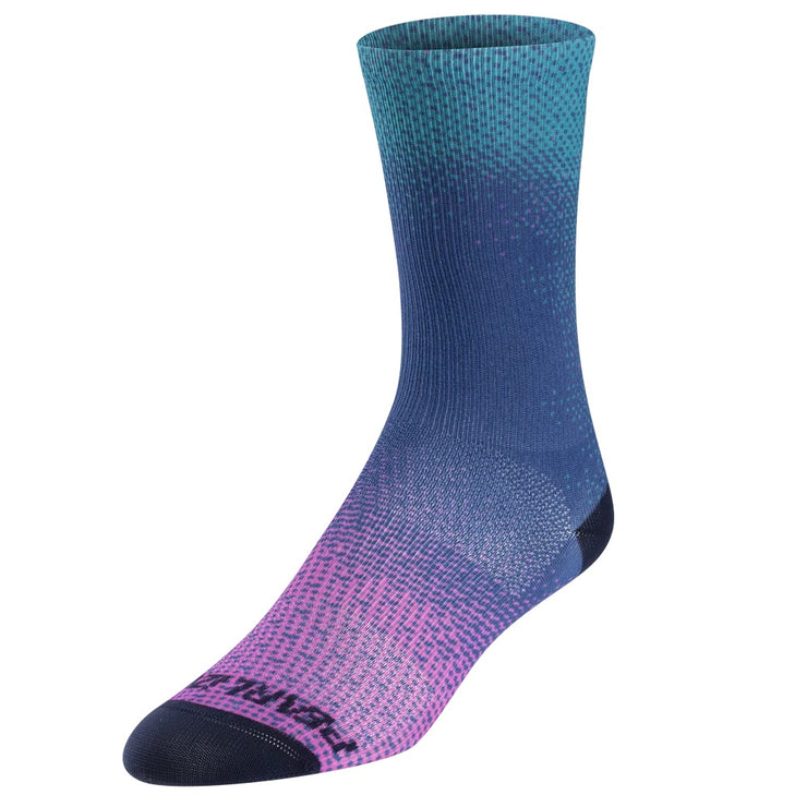  Pearl Izumi Transfer LTD 7" Polyester Sock, gulf teal depth, full view.