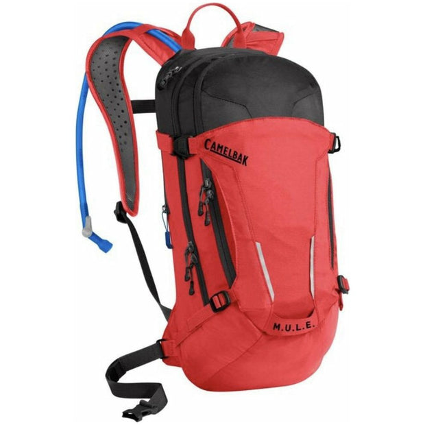 CamelBak MULE 100oz Hydration Pack, Racing Red Black, Full View