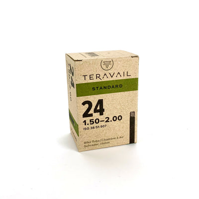 Teravail Standard Schrader Tube - 24 x 1.50-2.00, 35mm, Full View