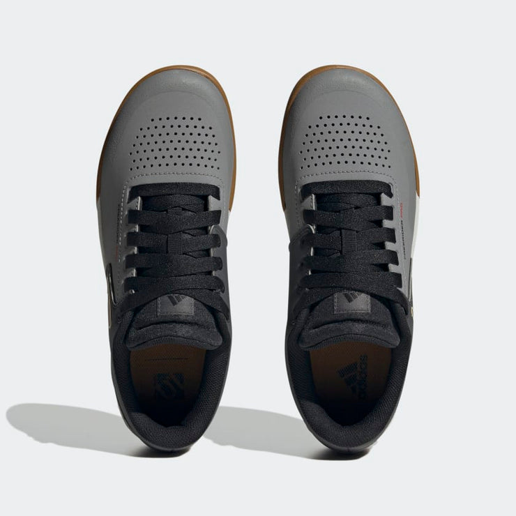Five Ten Men's Freerider Pro Shoe, grey three / bronze strata / core black, toe box view of pair.