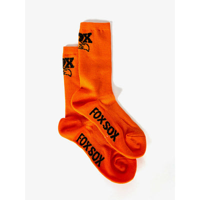 Fox Hightail Socks, Orange, Full View