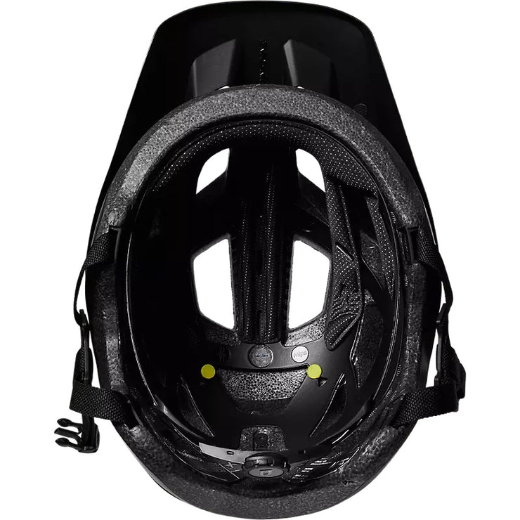 FOX Mainframe Youth Helmet, black/black, MIPS view.
