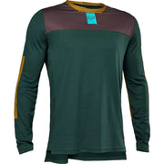 Fox Defend Foxhead Longsleeve Jersey - Emerald, full view.