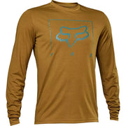 Fox Ranger Tred Drirelease Long Sleeve Mountain Bike Jersey, Caramel, full view.