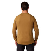 Fox Ranger Tred Drirelease Long Sleeve Mountain Bike Jersey, Caramel, back view on model.