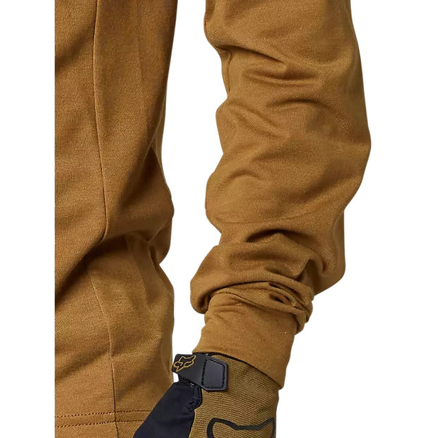 Fox Ranger Tred Drirelease Long Sleeve Mountain Bike Jersey, Caramel, sleeve view.