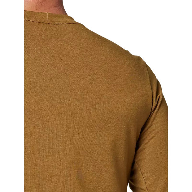 Fox Ranger Tred Drirelease Long Sleeve Mountain Bike Jersey, Caramel, close-up back view.
