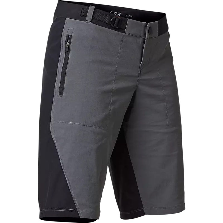 Fox Women's Ranger Water Mountain Bike Shorts, dark shadow, full view.