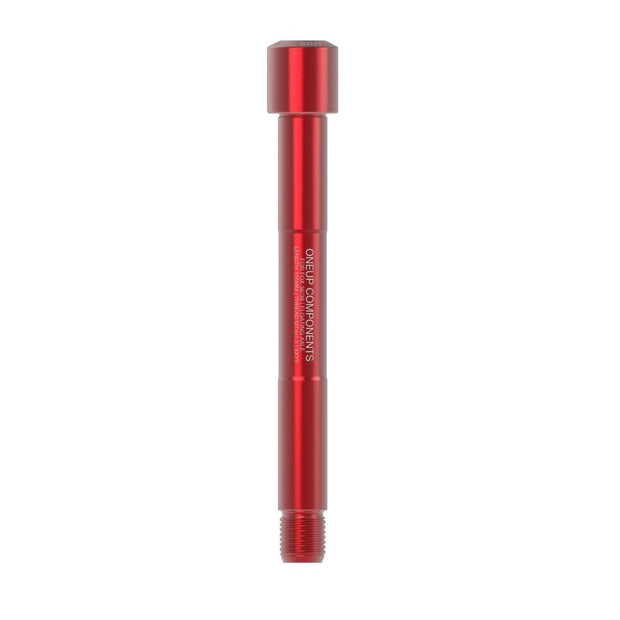 OneUp Components Fox Floating Axle - 15 x 110mm, red, full view.