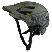 Troy Lee Designs Youth A1 MIPS Mountain Bike Helmet, camo army, full view.