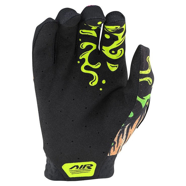 TLD Youth Air Bigfoot Gloves, black/green, palm view.