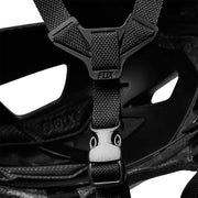 Fox Mainframe Trvrs Mountain Bike Helmet, black, buckle view.