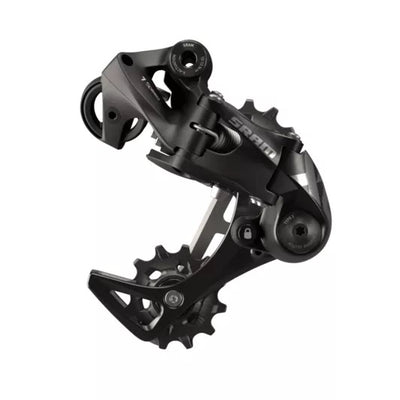 Sram X01 DH Rear Derailleur - 7-speed, Medium Cage, Black, with Clutch, A3, full view.