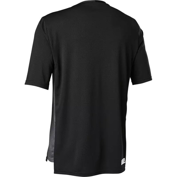 Fox Men's Defend Short Sleeve Jersey, Black, back view.